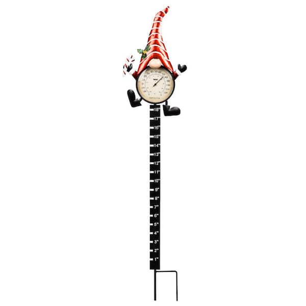 Evergreen Holiday Gnome 33 in. Thermometer Garden Stake