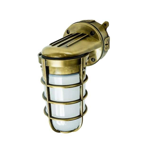 Southwire Antique Bronze LED Outdoor Bulkhead Light with Vapor Tight Ceiling Mount