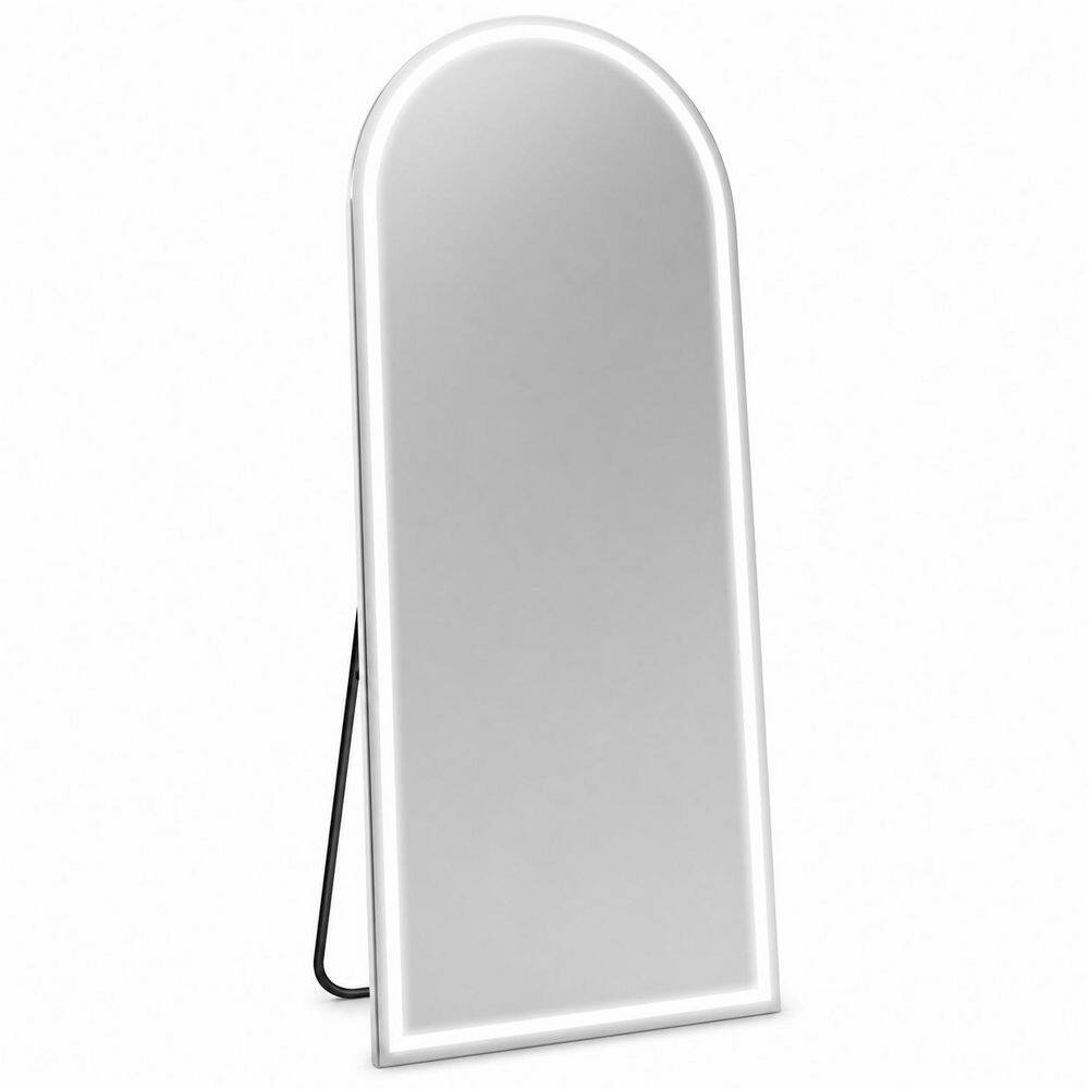 72 in. H x 44 in. W Rectangular LED Lighted Full-Length Floor Mirror with Aluminum Frame and Stand price history on PriceWatchPro