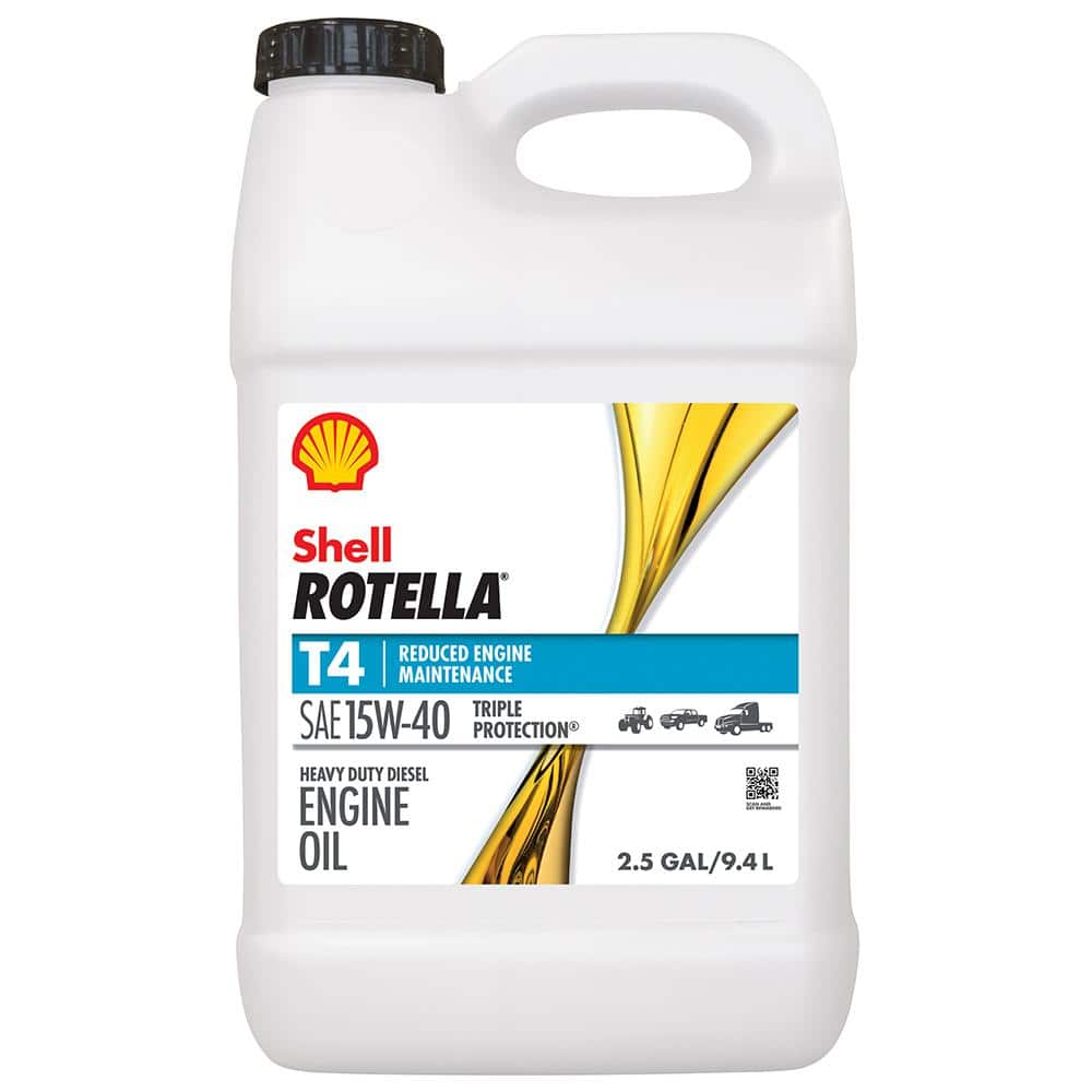 Shell Rotella Shell Rotella T4 Triple Protection SAE 15W-40 Diesel Motor Oil  2.5 Gal. 550045127 - The Home Depot