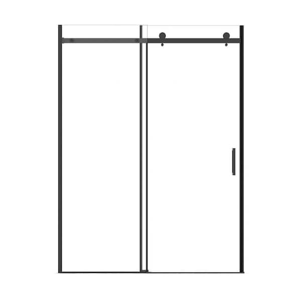 KPUY 50-54 in. W x 76 in. H Sliding Frameless Shower Door in