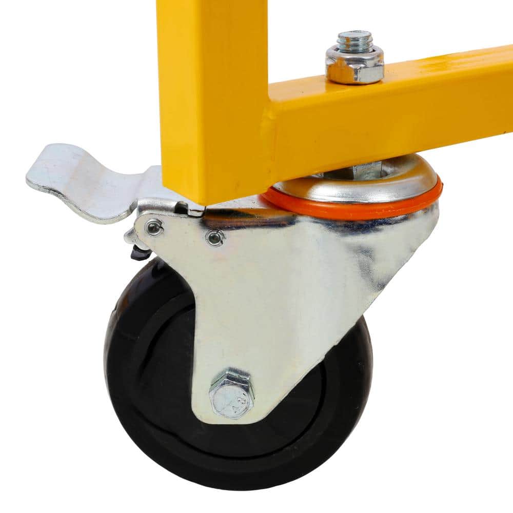 Heavy Duty Yellow Drywall Panel Hoist with Rolling Casters