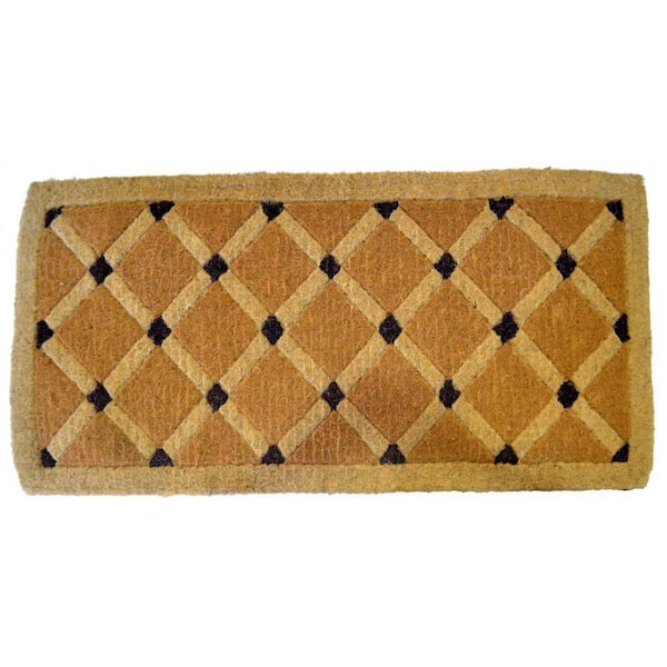 48 in. x 24 in. Brown Coir Outdoor Door Mat
