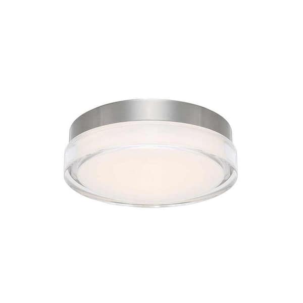 WAC Lighting Dot 12 in. 1-Light 3500K Stainless Steel LED Flush Mount