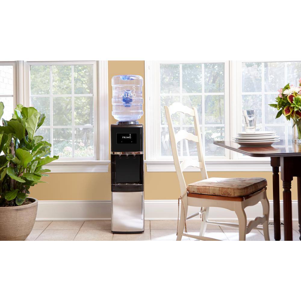 Primo Black and Stainless Steel Top Load Water Dispenser