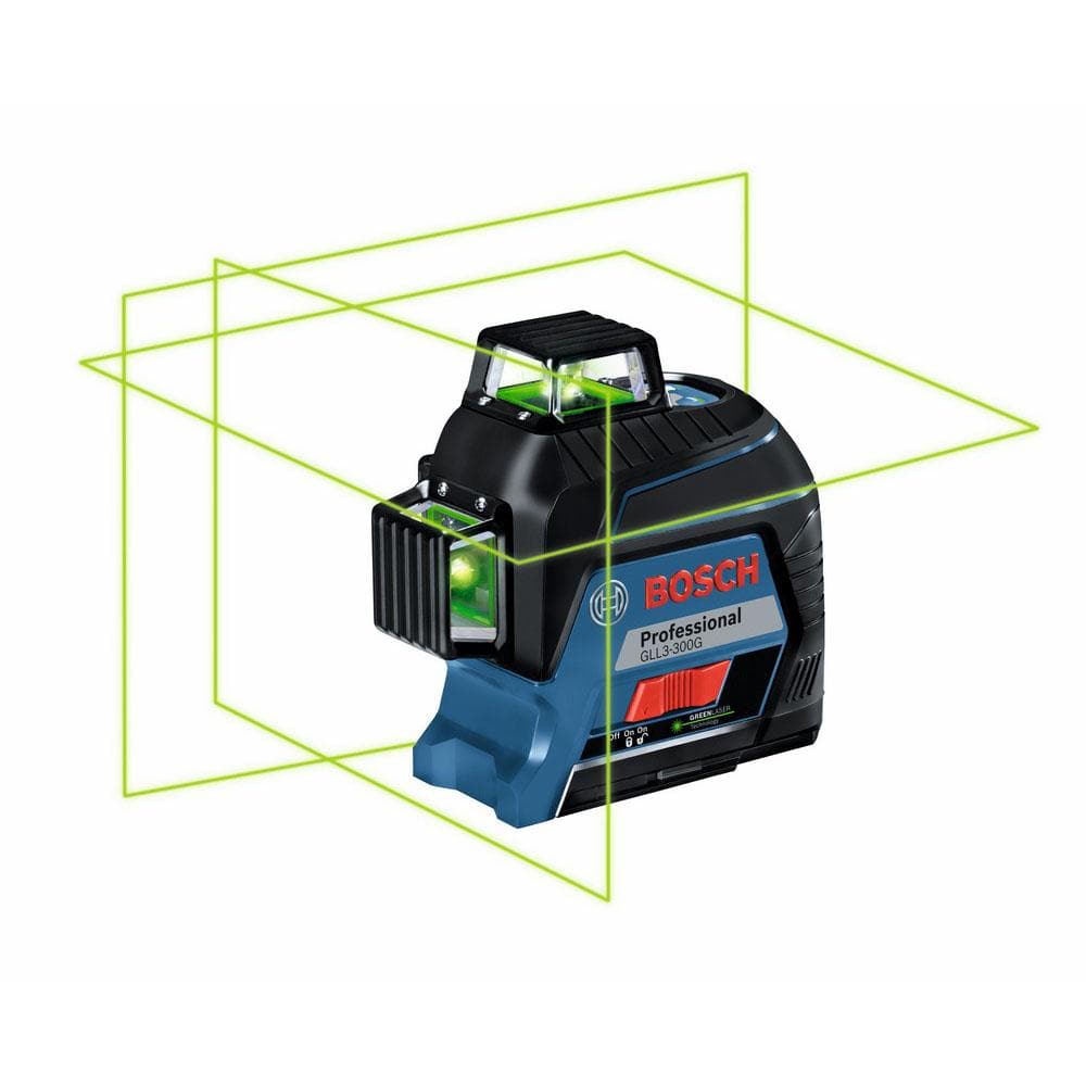 Bosch Reconditioned 300 ft. Self-Leveling Green 360-Degree 3-Plane Laser Level -  GLL3-300G-RT