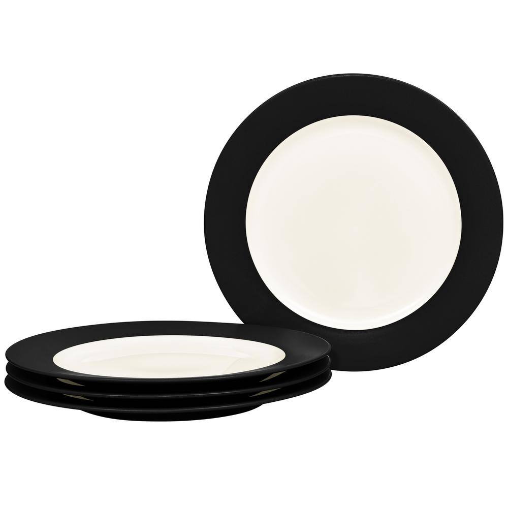 Noritake Colorwave Graphite 8.25 in. (Black) Stoneware Rim Salad