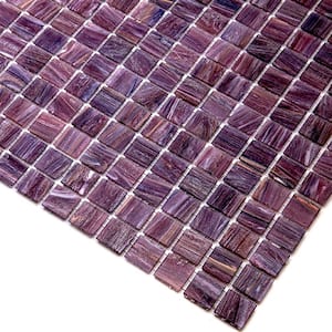 Celestial Glossy Copper Rose Red 12 in. x 12 in. Glass Mosaic Wall and Floor Tile (20 sq. ft./case) (20-pack)