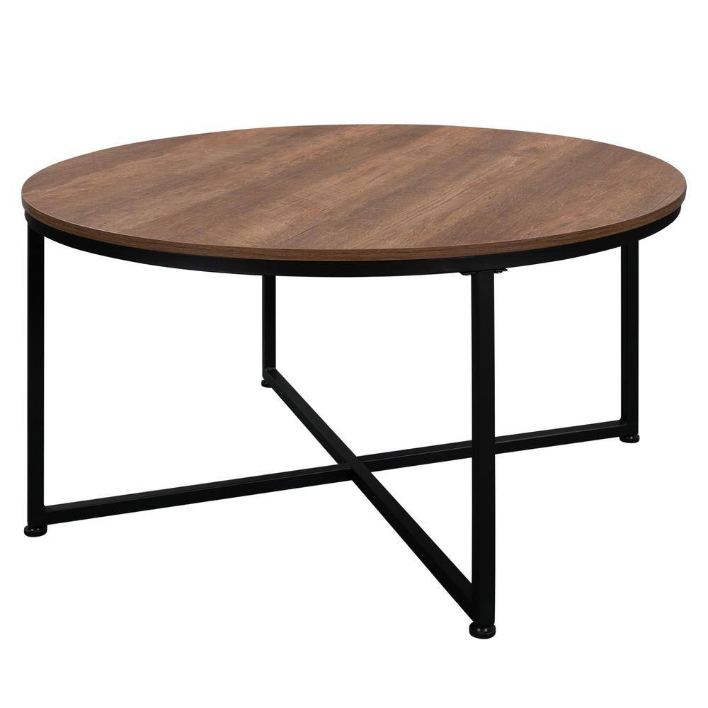 Small round metal store coffee table