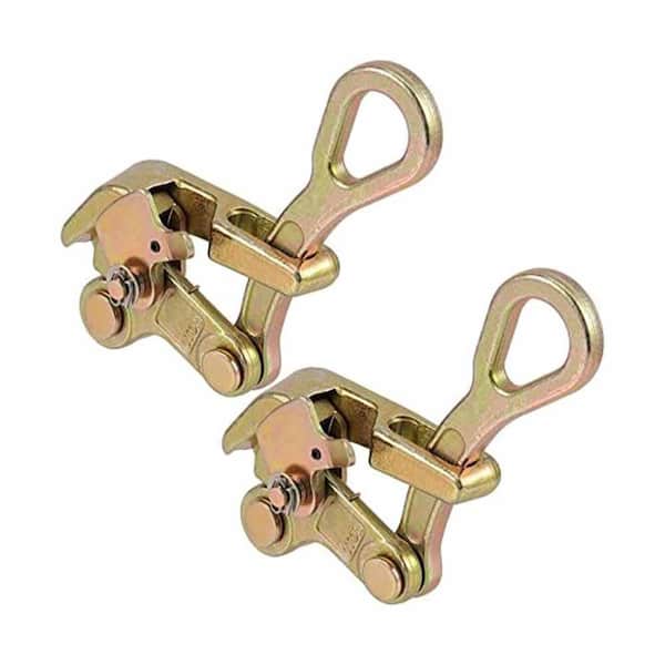 Lukyamzn Heavy Duty Cable Grip Wire Rope Gripper for Steel Cables Iron Wires 1 Ton 1/10-2/3 in. (2-Pack)