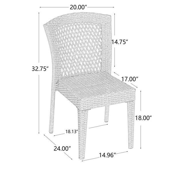 ③ Reviews for Grey Rattan Outdoor Dining Chair Set of 2 Patio Dining