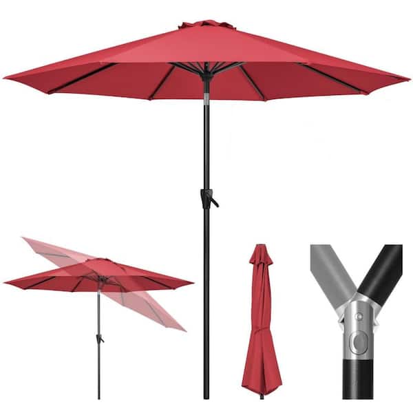 fade proof patio umbrella BLUU 10 FT Offset Outdoor Cantilever Umbrella Hanging U it offers a large 78.5 sq.ft Patbrela 10ft Offset Patio Umbrella