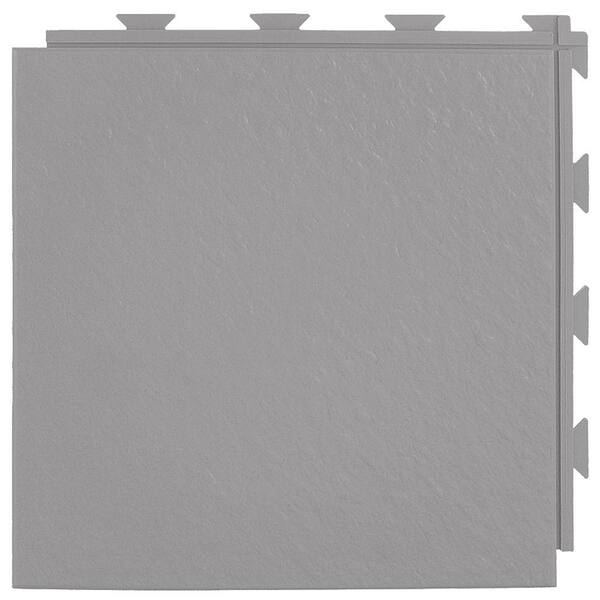 Greatmats Hiddenlock Slate Top Gray 12 in. x 12 in. x 0.25 in. PVC Plastic Interlocking Basement Floor Tile