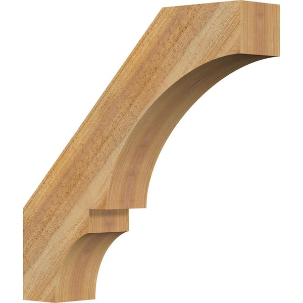 Ekena Millwork 4"W x 20"D x 20"H Balboa Rough Sawn Knee Brace, Western Red Cedar