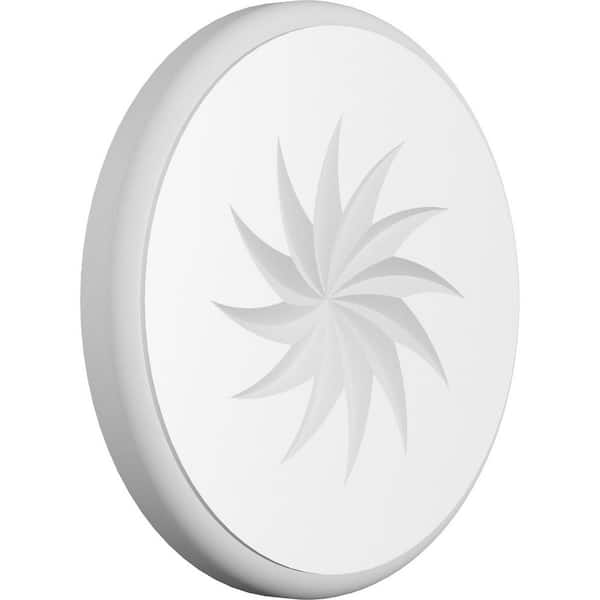 Ekena Millwork 5 in. W x 5 in. H x 1/2 in. P Standard Grayson Spiral Rosette with Rounded Edge