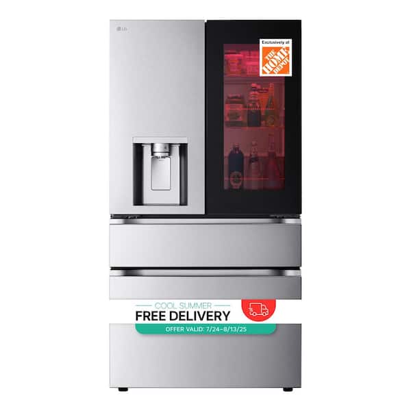 29 cu. ft. SMART MyColor InstaView Standard-Depth MAX 4-Door French Door Refrigerator in Stainless Steel with Craft Ice