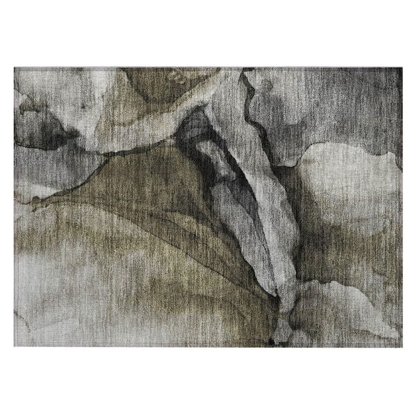 Chantille Machine Washable Indoor/Outdoor Abstract ACN1937 Gray 2 ft. x 3 ft. Accent Rug