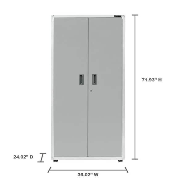 Rubbermaid Resin Freestanding Garage Cabinet in Gray/black (36 in. W x 37  in. H x 18 in. D) FG708500MICHR - The Home Depot