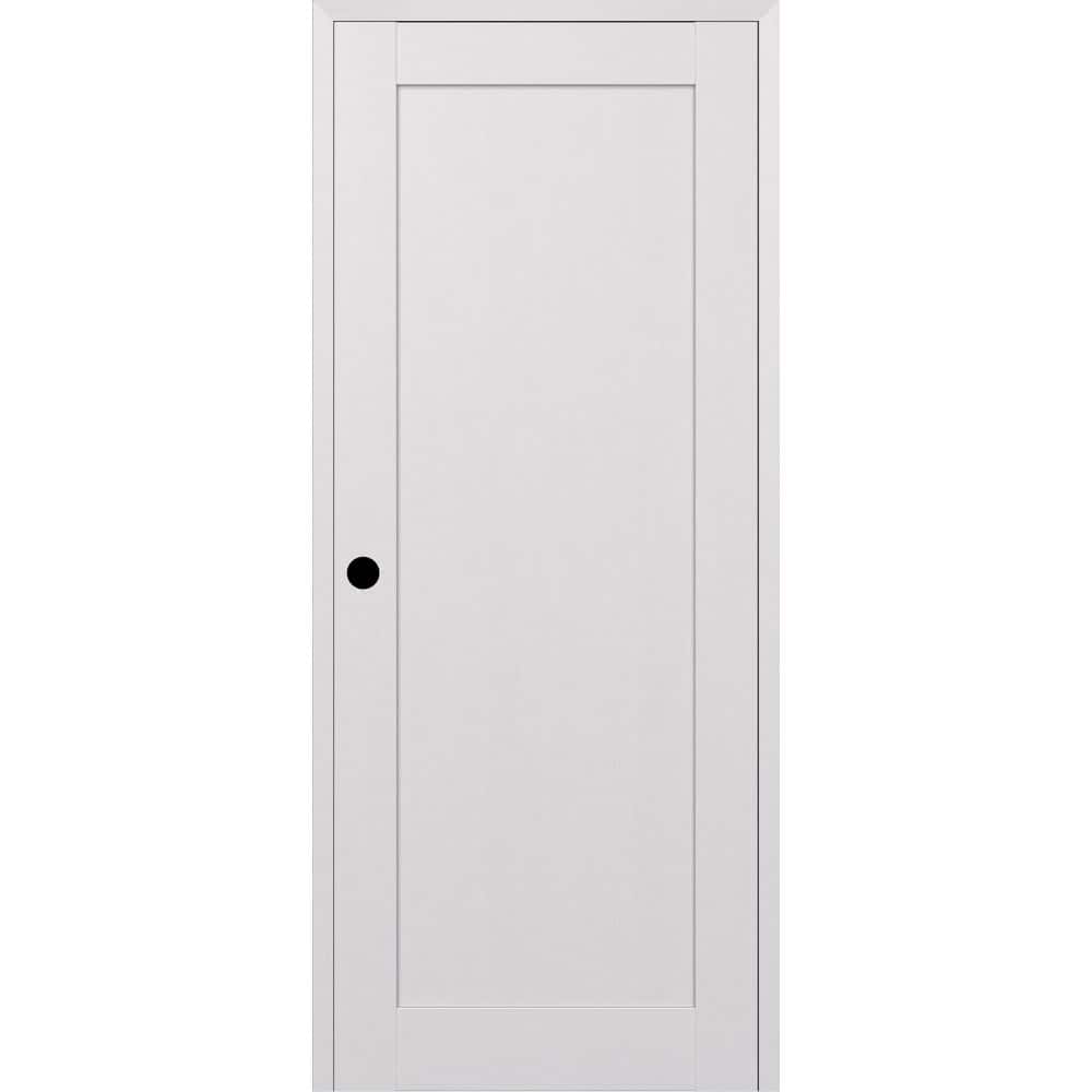 Shaker 1-Panel N DIY-Friendly 36 in. х 84 in. Right-Hand Bianco Noble Composite Wood Single Prehung Interior Door price history on PriceWatchPro