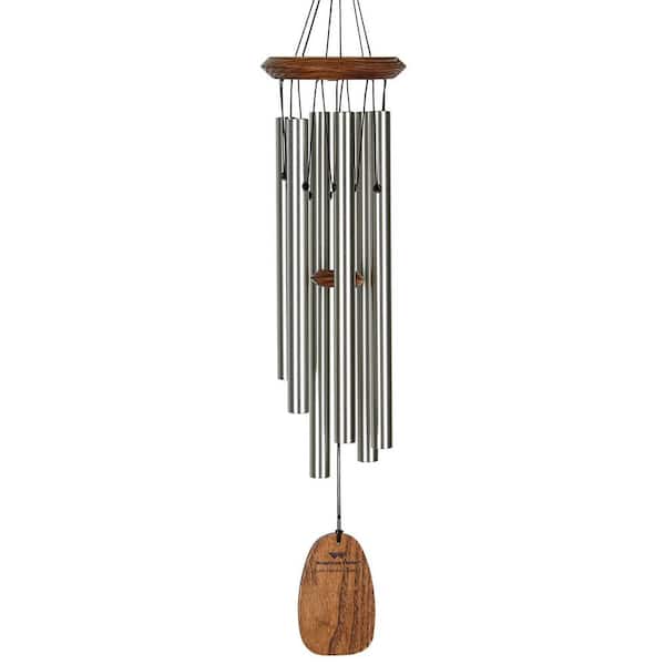 WOODSTOCK CHIMES Signature Collection, Woodstock Happy Birthday Chime, 22 in. Silver Wind Chime BDAY