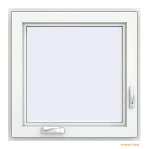 29.5 in. x 29.5 in. V-4500 Series White Vinyl Right-Handed Casement Window with Fiberglass Mesh Screen