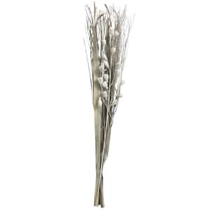 Tall Floral Bouquet Branch Natural Foliage with Grass Stems (One Bundle)