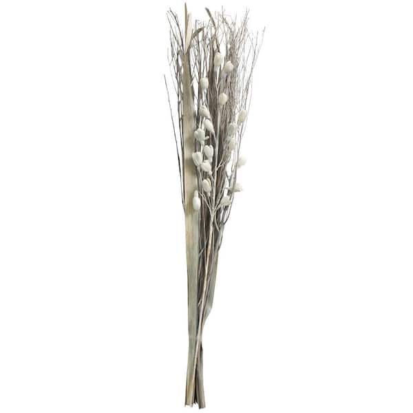 Litton Lane 40 in. Tall Floral Bouquet Branch Natural Foliage with Grass Stems (1 Bundle)