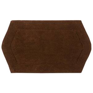 Waterford Collection 100% Cotton Tufted Bath Rug, 24 in. x40 in. Rectangle, Chocolate