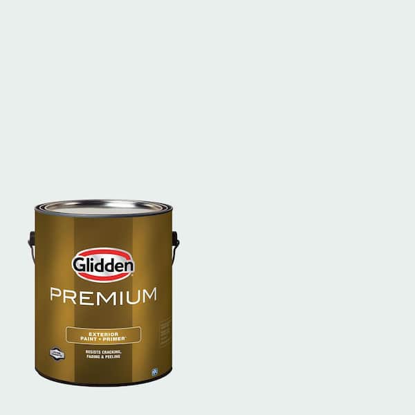 Glidden Premium 1 gal. PPG1153-1 Ice Castles Flat Exterior Latex Paint