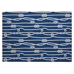 Addison Rugs Indoor/Outdoor Cozy Winter ACW31 Blue Washable 30 x 46 Rug