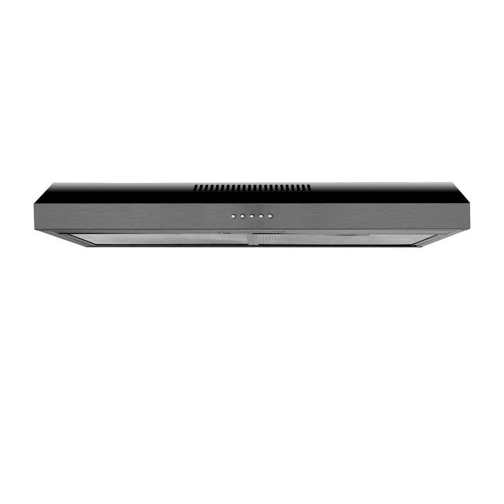 Flynama 30 in. 230 CFM Ducted Under Range Hood in Black D0102H9WBYVE The Home Depot