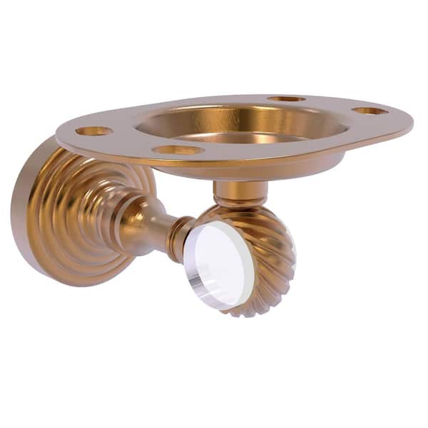 Allied Brass Pacific Grove Tumbler and Toothbrush Holder with Twisted Accents in Brushed Bronze