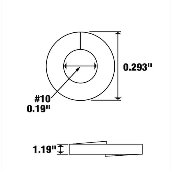 Hillman 0.19 in. D Zinc-Plated Steel Split Lock Washer 100 pk