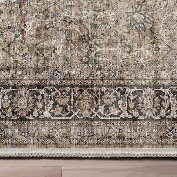 Well Woven Beige 5 ft. 3 in. x 7 ft. 3 in. Flat-Weave Asha