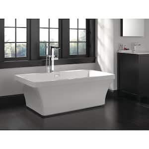 Everly 60 in. x 32 in Soaking Bathtub with Center Drain in White