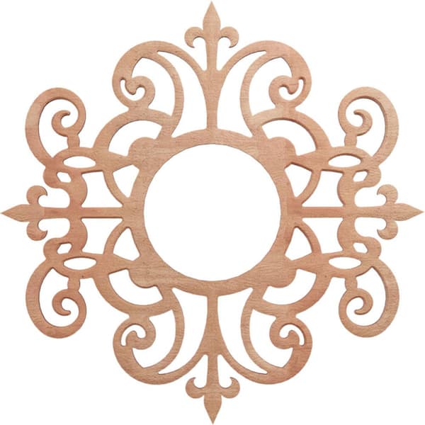 Ekena Millwork 0.25 in. x 5.25 in. x 16 in. Wood Medallion Moulding