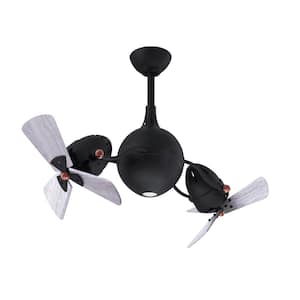 Acqua 39 in. Integrated LED Indoor/Outdoor Matte Black, Ceiling Fan with Barn Wood Blades