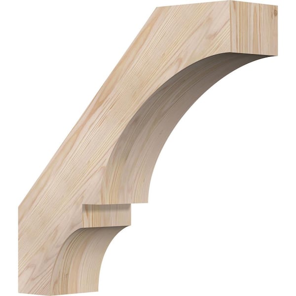 Ekena Millwork 5 1/2"W x 22"D x 22"H Balboa Smooth Knee Brace, Douglas Fir