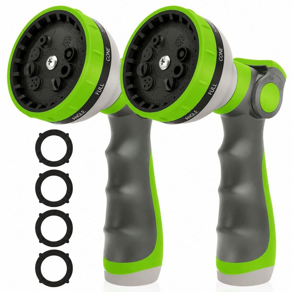 Green 10 Adjustable Spray Pattern Thumb Control Garden Hose Nozzle Sprayer Heavy Duty for Outdoor Use 2 Pack price history on PriceWatchPro