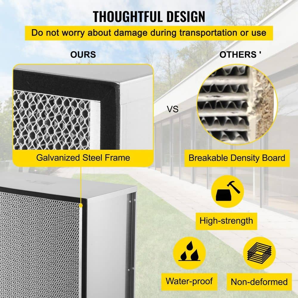 Large Silver HEPA Air Purifier Filter