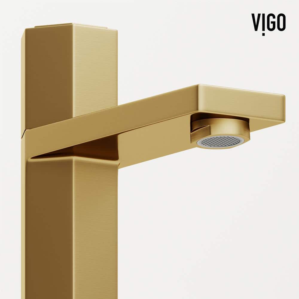 Matte Brushed Gold Single Handle Bathroom Faucet