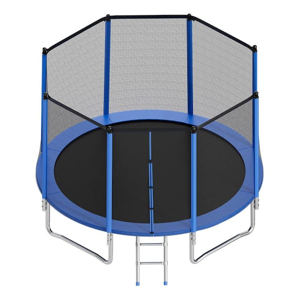 Outdoor 14 ft. Round Trampoline with Enclosure Net, ASTM Approved, Heavy-Duty, 450 lbs. Max, Anti-Rust, Backyard Fun