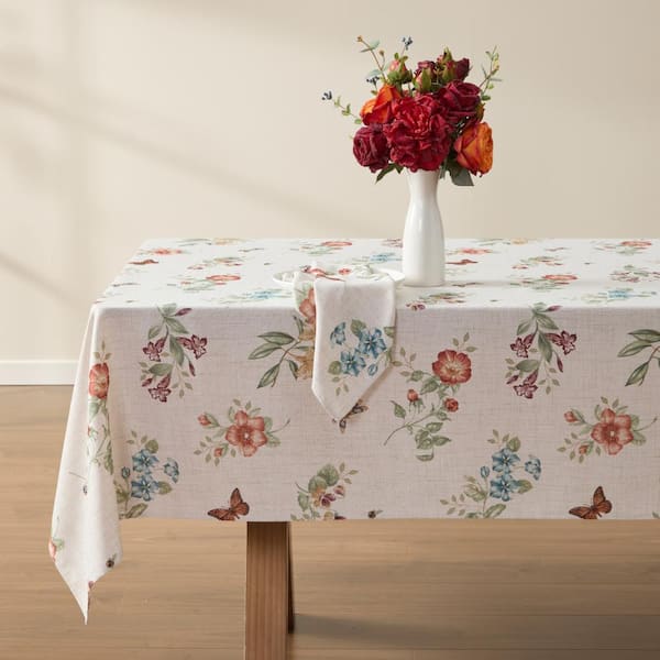 Lenox Butterfly Meadow Fall Tablecloth, Multicolor - 60"W x 102"L