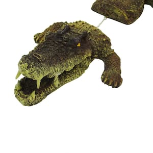 3-Piece Fake Alligator Pool Float Blue Heron Decoy for Ponds, and Water Features