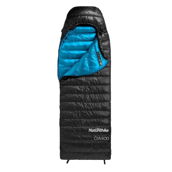 86.6 in. Down Camping Sleeping Bag in Black