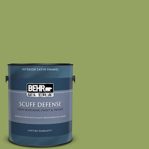 BEHR ULTRA 1 gal. #PPU10-04 New Bamboo Extra Durable Satin Enamel Interior Paint & Primer