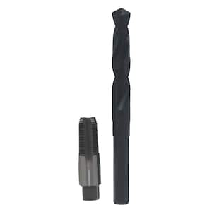 3/8 in. NPT Carbon Steel Pipe Tap and 37/64 in. Drill Bit Set in Clamshell Pack (2-Piece)
