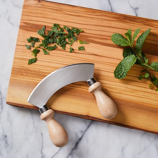 Stainless Steel Mezzaluna Knife