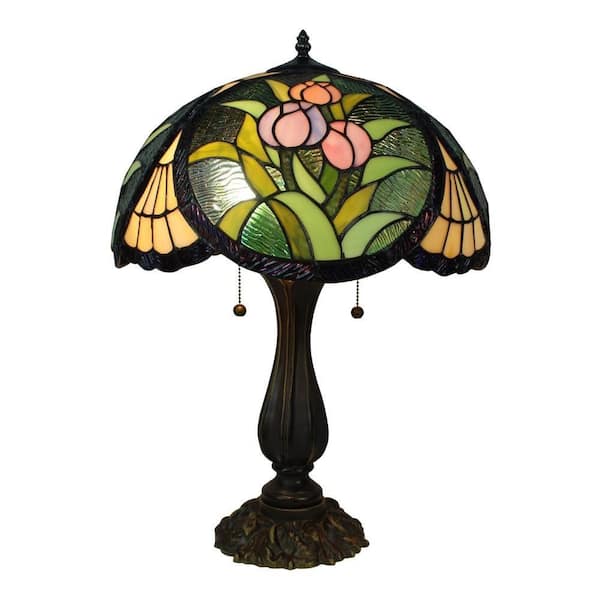 Amora Lighting 23 in. Tiffany Style Tulips Design Table Lamp