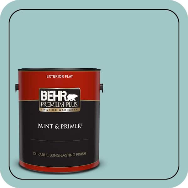 BEHR PREMIUM PLUS 1 gal. Home Decorators Collection #HDC-SP16-08 Blue Bell Flat Exterior Paint & Primer